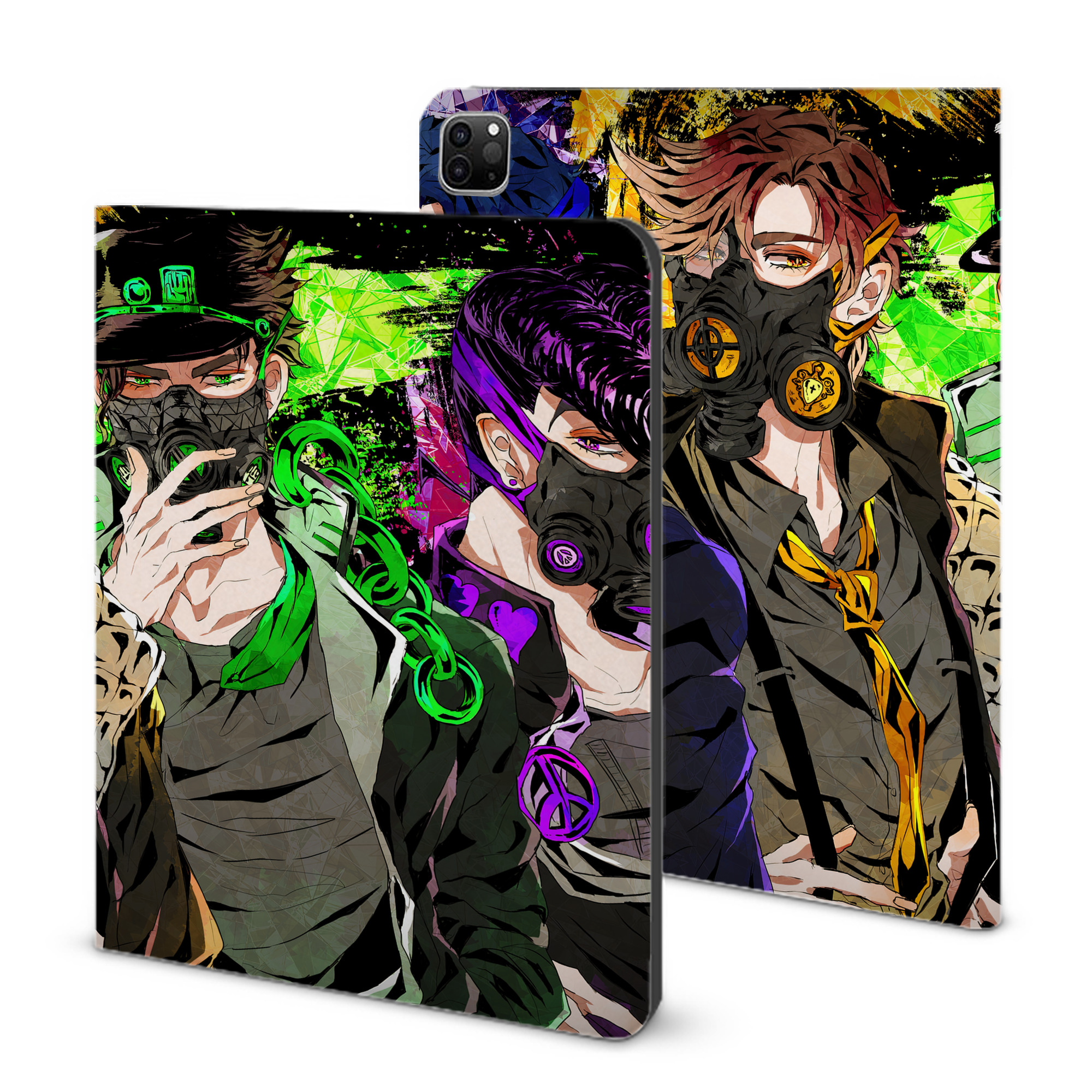 （画像用） ジョジョの奇妙な冒険 JoJo's Bizarre Adventure IPad ケース ブック型 PUレザー TPU 耐衝撃 軽量 薄型 ペン収納なし 全面保護 IPad 各モデル対応